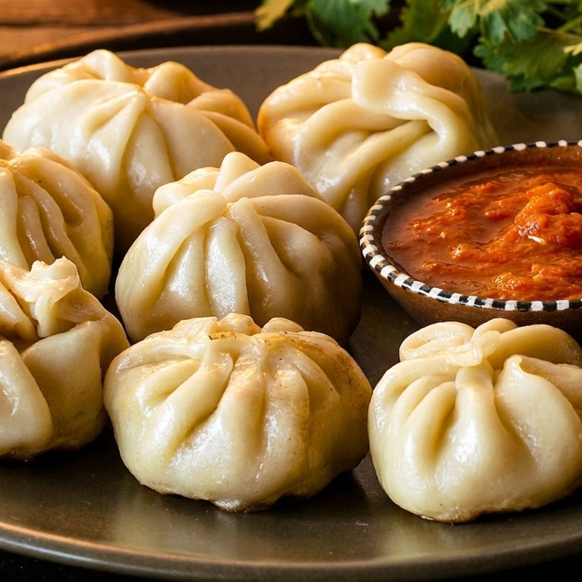 Hand-Pleated Chicken Momo