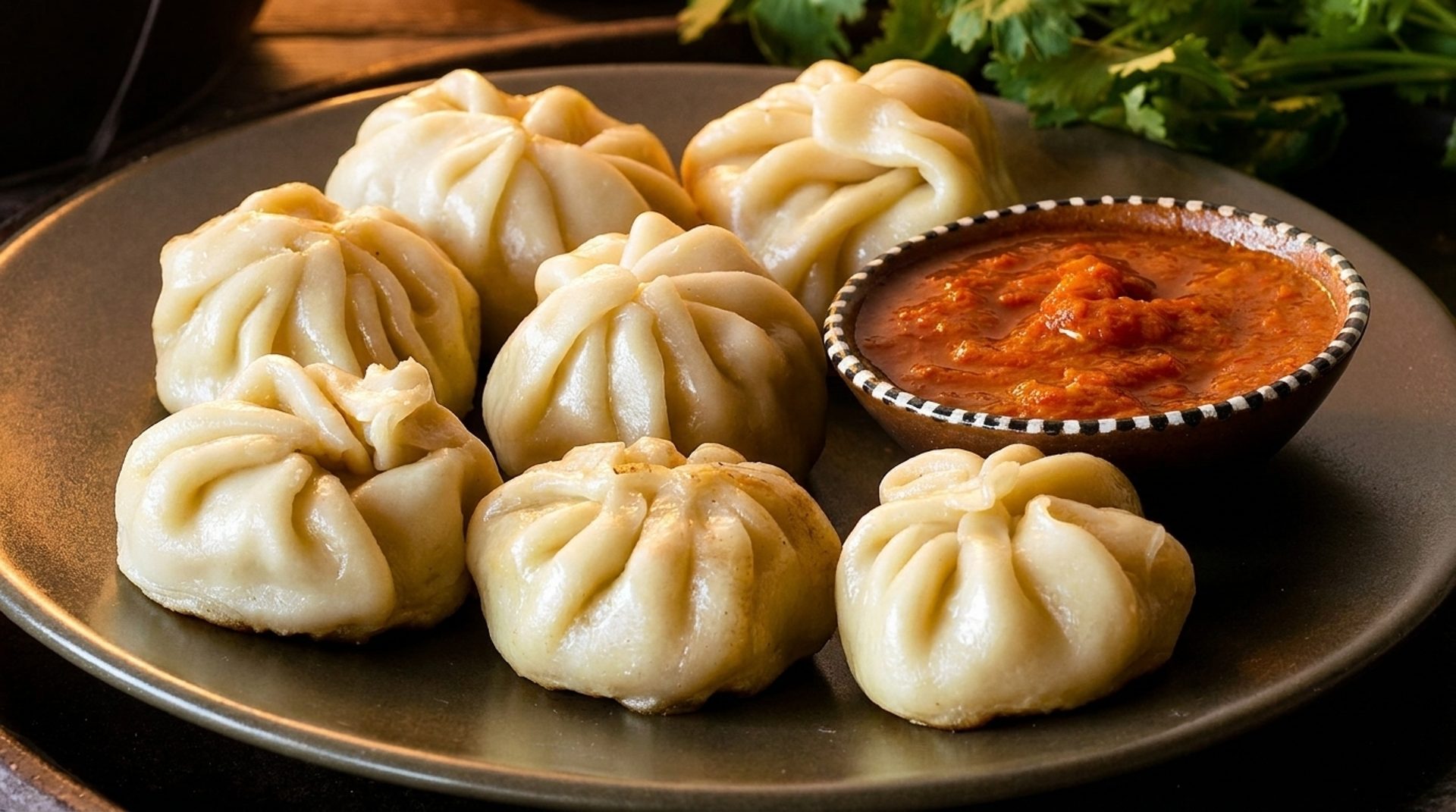 Hand-Pleated Chicken Momo